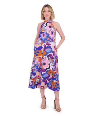 eliza j halter midi dress Eliza J Lace Cocktail Halter Midi Dress in