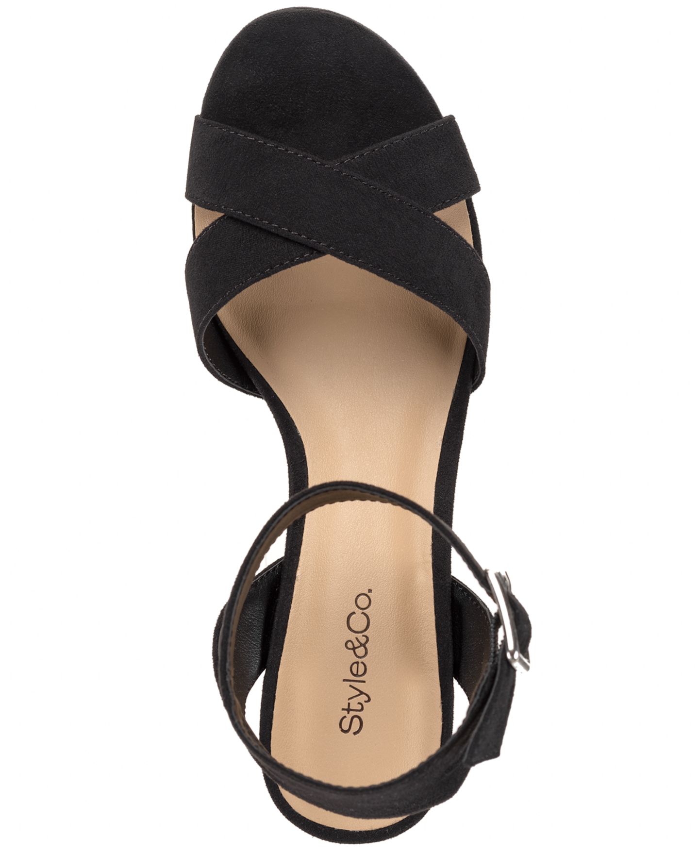 Женские сандалии Style & Co Shannonn Block Heel Dress Sandals, цвет: Чёрный — фото 4