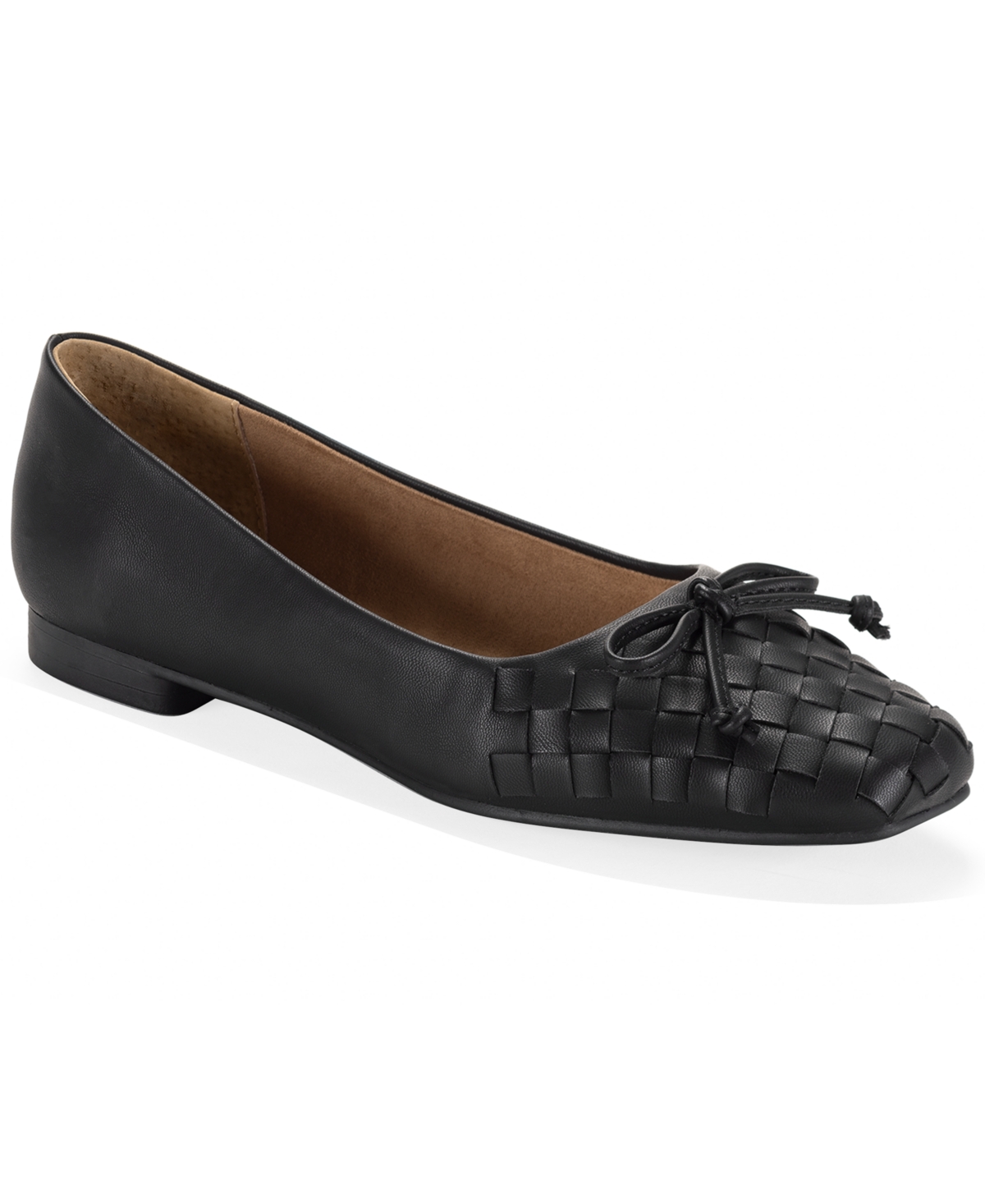 Women's Baileyy Woven Snip Toe Ballet Flats, Exclusively at Macy's - Acorn Brwn