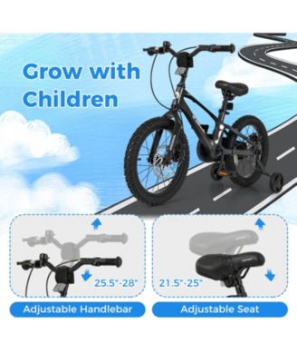 Kids Bike Lightweight with 2 Removable Training Wheels for Aged 4-7