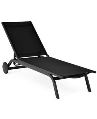 Patio Chaise Lounge Sling Armless back Adjustable Outdoor