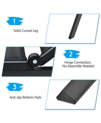 Patio Chaise Lounge Sling Armless back Adjustable Outdoor