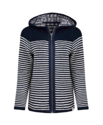 Women's Bianca Full Zip Stripe Macaroni Hoodie