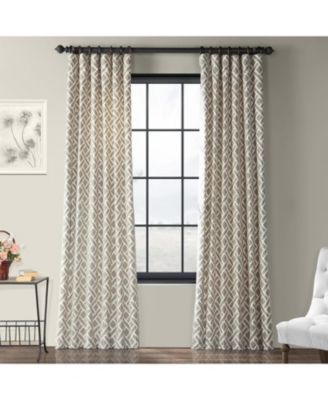 Geometric Printed Cotton Room Darkening Curtain