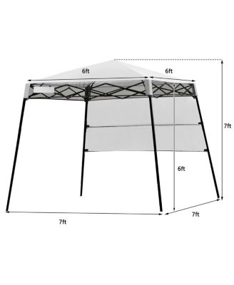 7x7 FT Slant Leg Pop-up Canopy Tent Shelter Adjustable Portable Carry Bag