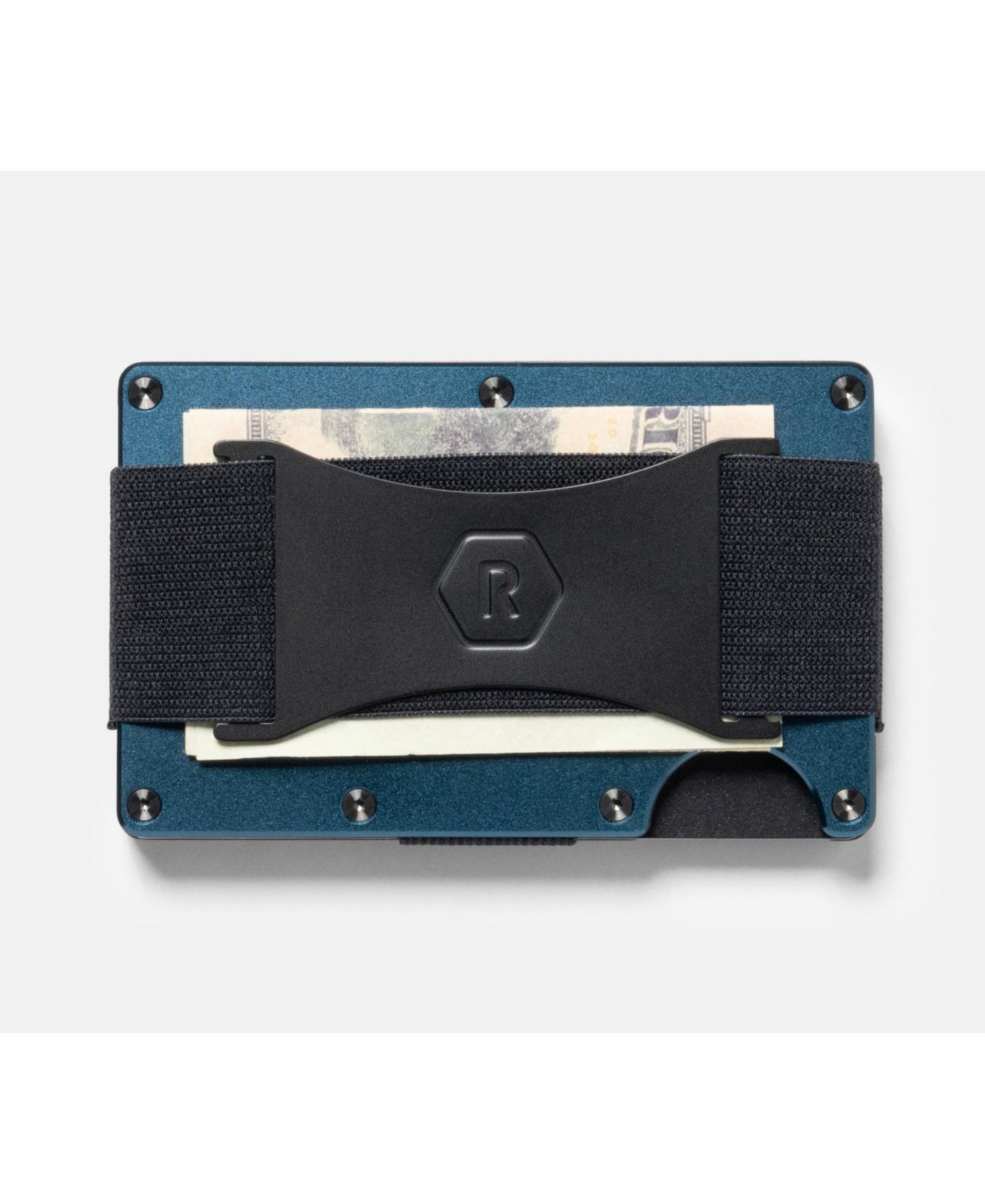 Мужской кошелёк The Ridge RIDGE Wallet for Magsafe - Alpine Navy - Cash Strap, цвет: Тёмно-синий — фото 6