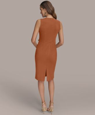 【Donna Karan New York】 Hardware Sleeveless Sheath Dress Tweed Sheath Dress | Sheath Dress | Donna Karan