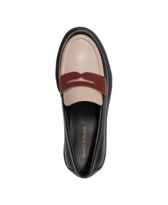 Women's Cube Lug Sole Penny Loafers