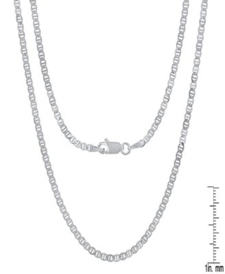 Unisex Sterling Silver Mariner Superflat Necklace