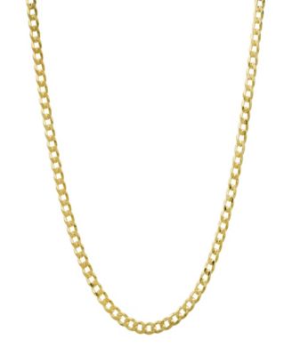 Unisex 14K Gold Plated Cuban Superflat Necklace