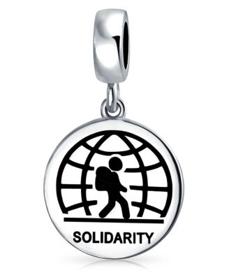Symbol of Solidarity Dangle Charm Bead Sterling Silver for Immigrant Support