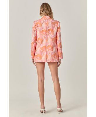Women's Floral Jacquard Blazer