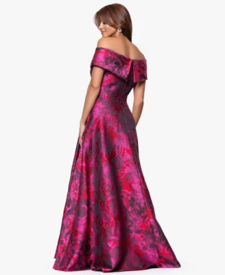 Women's Printed Sweetheart Ball Gown