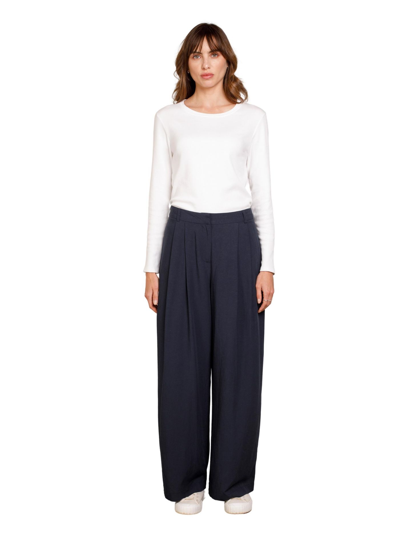 Женские брюки Celtic & Co. Wide Leg Drape, цвет: Тёмный тёмно-синий — фото 5