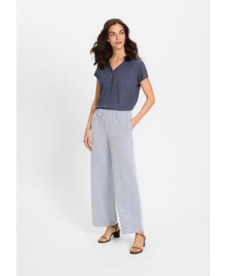 Women's Anna Fit Wide Leg Seersucker Pant