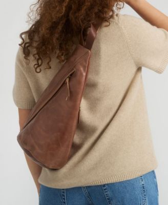 Women's Geo Sling Leather Backpack