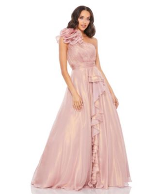 Mac Duggal - Asymmetric Rosette Ball Gown