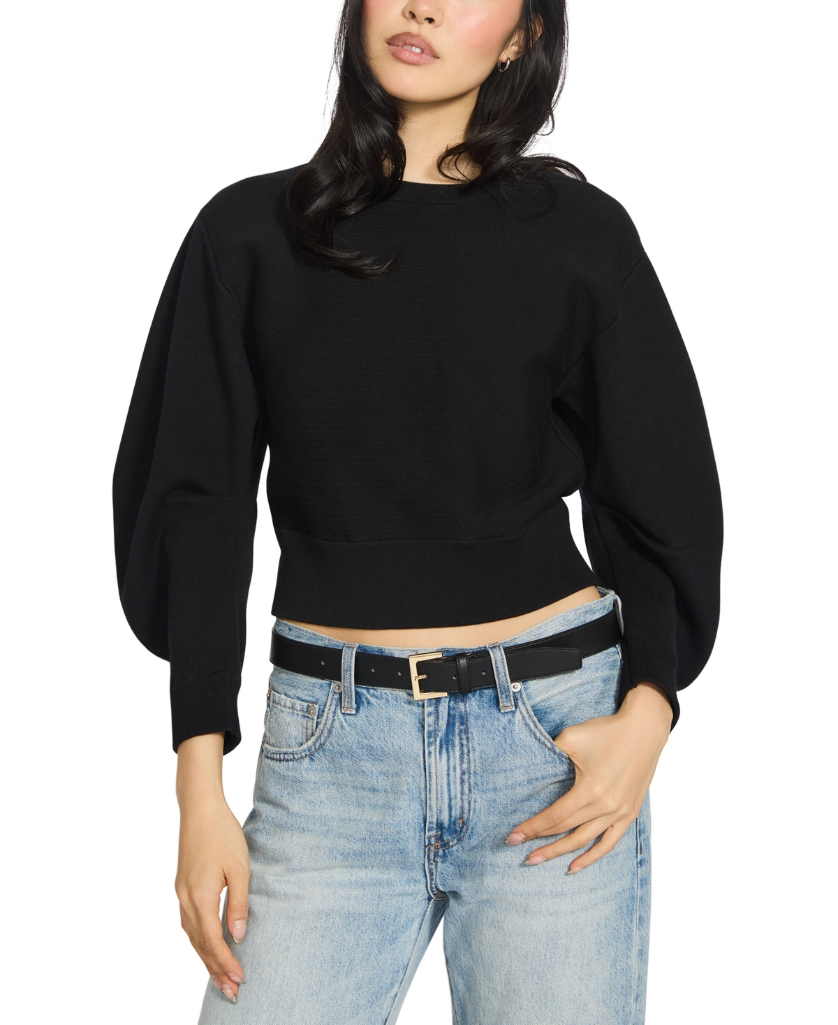 Steve Madden 1.18" Faux-leather Belts, Set Of 2 In Black
