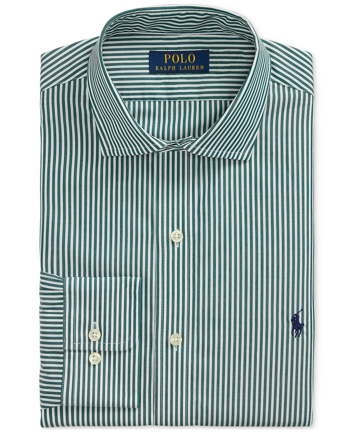 Polo Ralph Lauren Men's Classic-fit Striped Poplin Shirt In Green