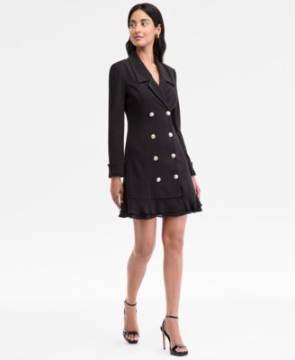 Women's Chiffon-Hem Blazer Dress