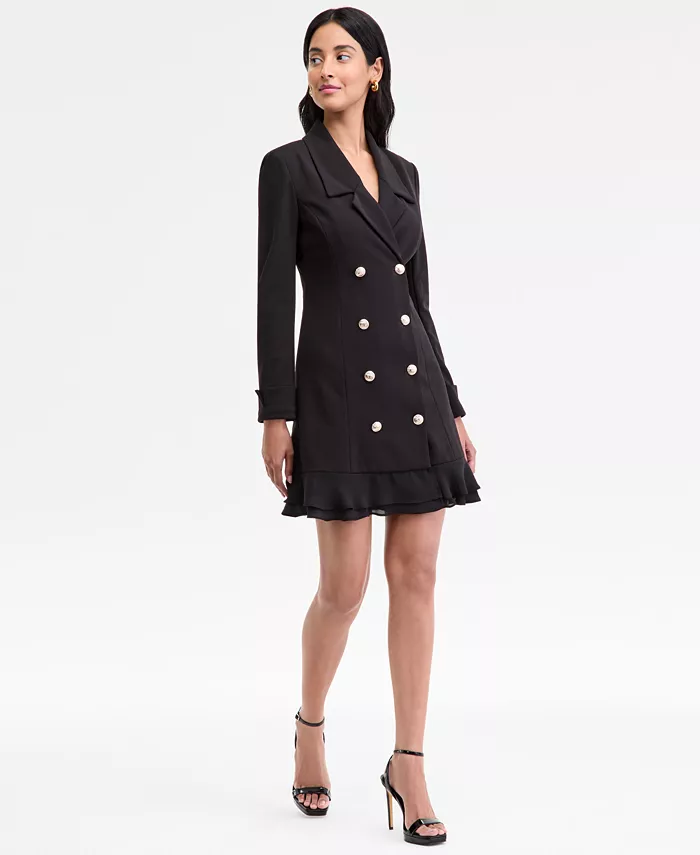 Women's Chiffon-Hem Blazer Dress - thumbnail 2