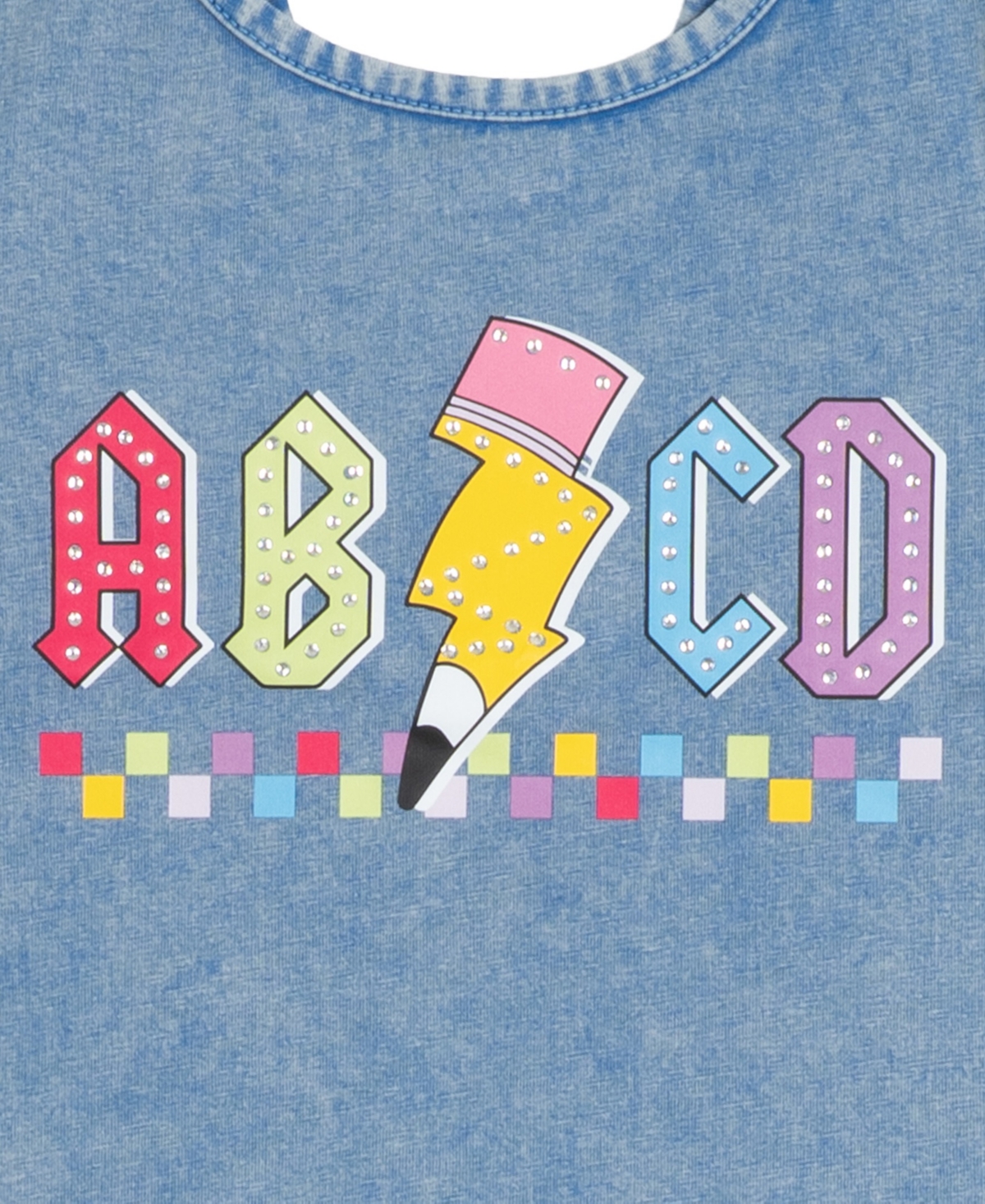 Rare Editions Little Girls 2-Piece Abcd Graphic T-Shirt and Patchwork Pants Set