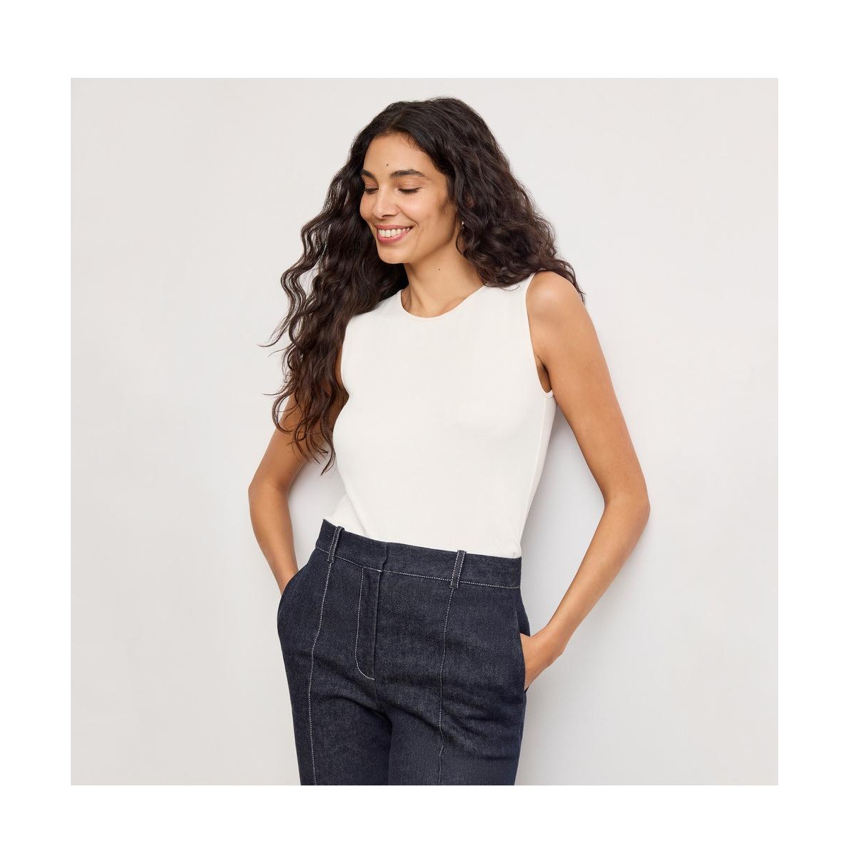 Women's Paige Tank - Organic Ribbed Pima Cotton - Ivory