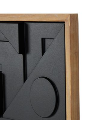 Wood 24" Contemporary Wall Decor