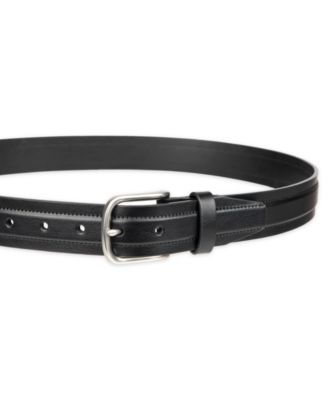 Men's Cut Edge Trapunto Stitched Casual Belt
