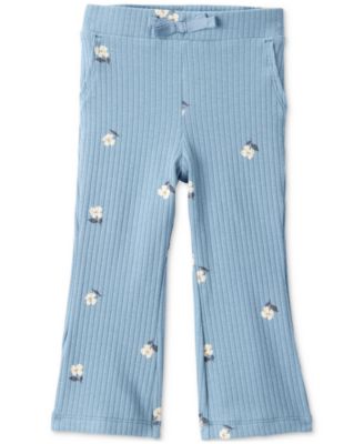 Baby Girls Floral Peplum Top & Flared Pants, 2 Piece Set