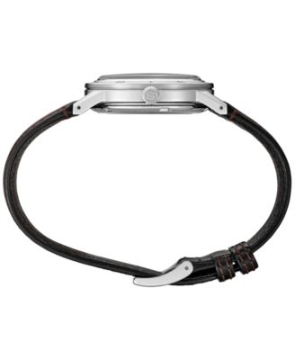 Men's Automatic Presage Style 60s Brown Leather Strap Watch 40mm