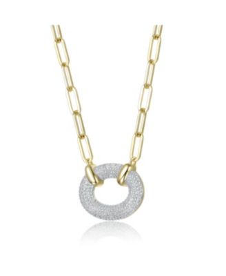 14K Gold Plated with Clear, Green, Red, or Blue Cubic Zirconia Bangle Bracelet