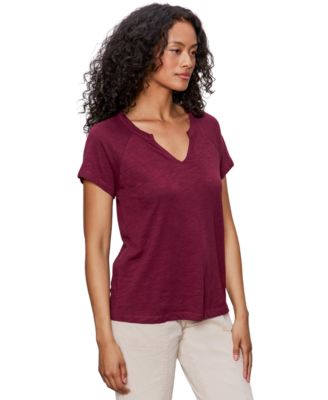 Women's Notch-Neck Short-Sleeve T-Shirt 