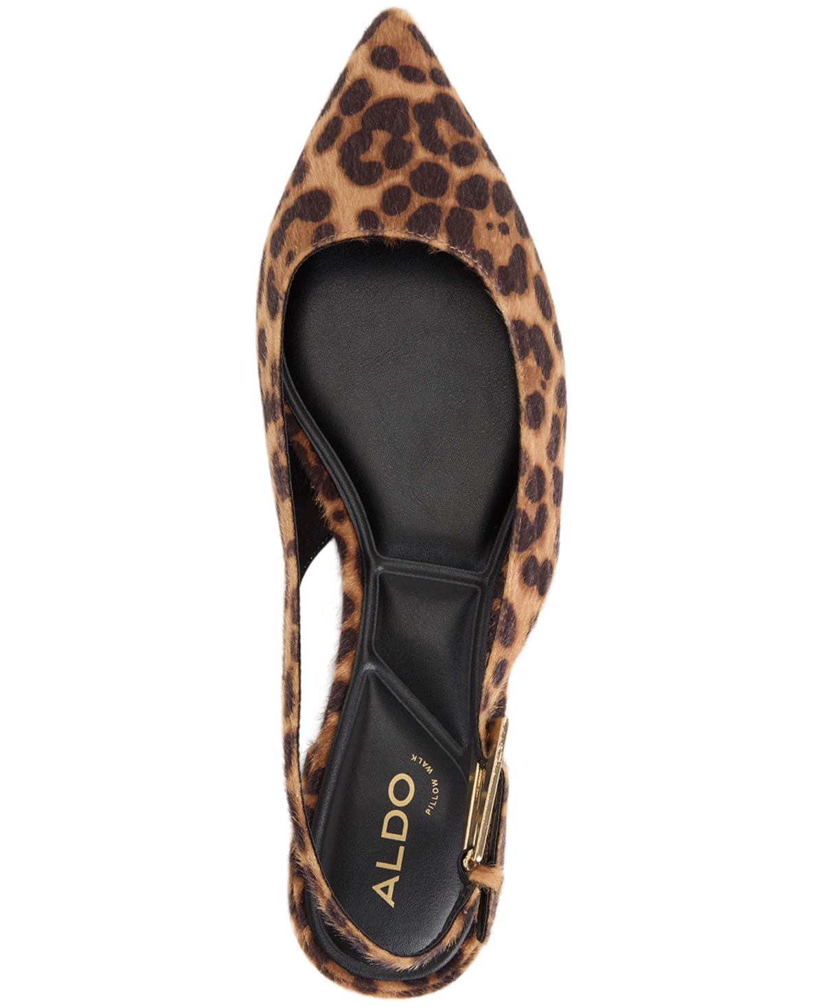 Aldo Kristell Pointed Toe Slingback Flat In Animal Print