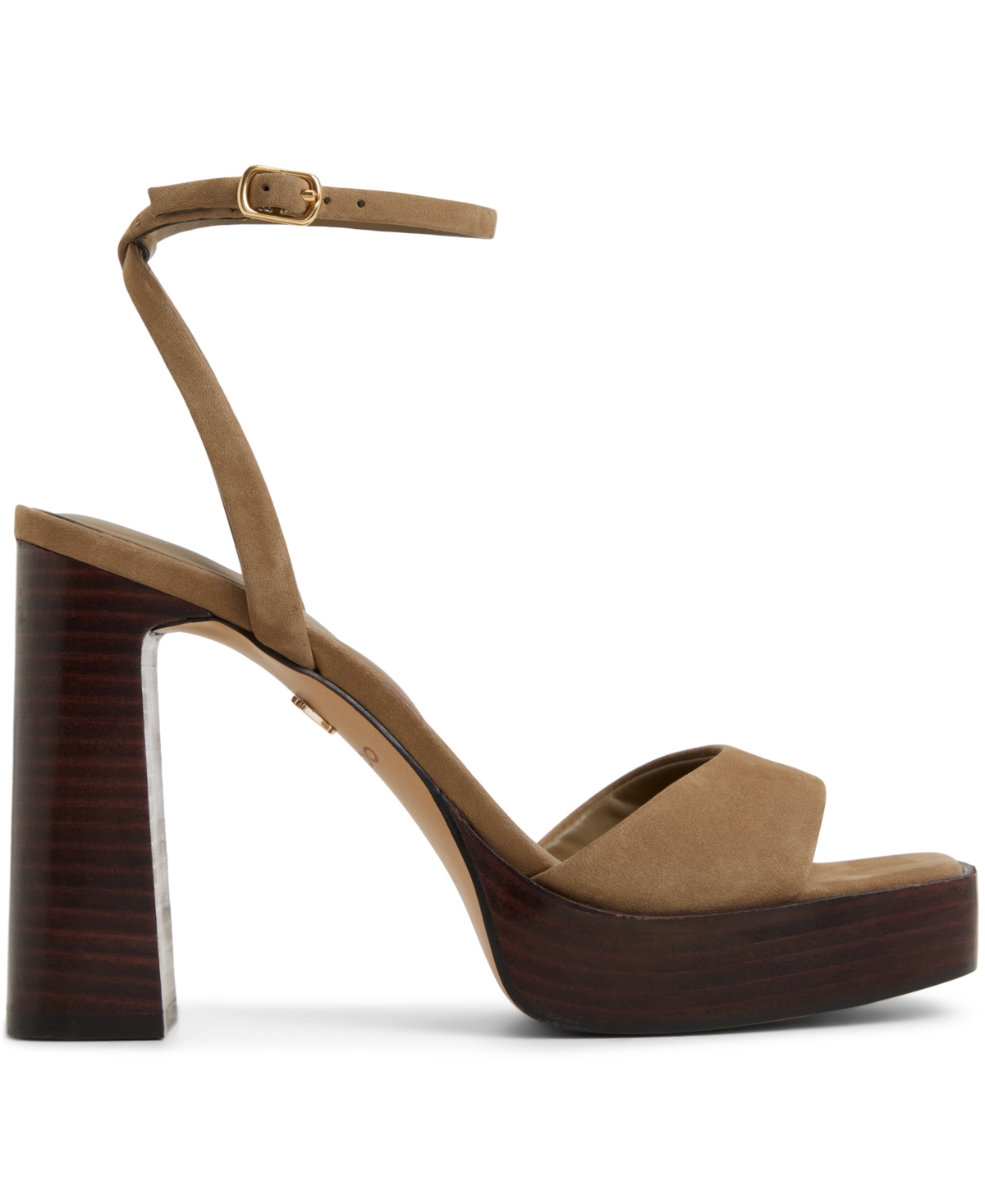 Aldo Lothon Ankle Strap Platform Sandal In Brown