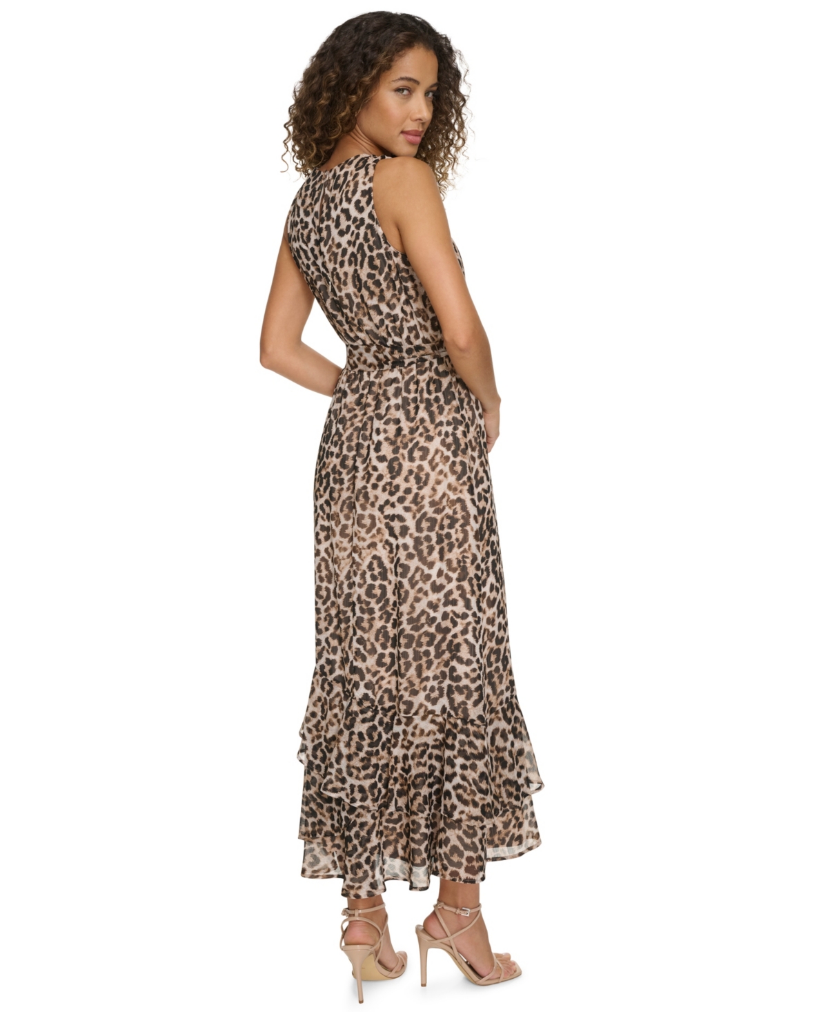 Calvin Klein Women's Halter Chiffon A-line Dress