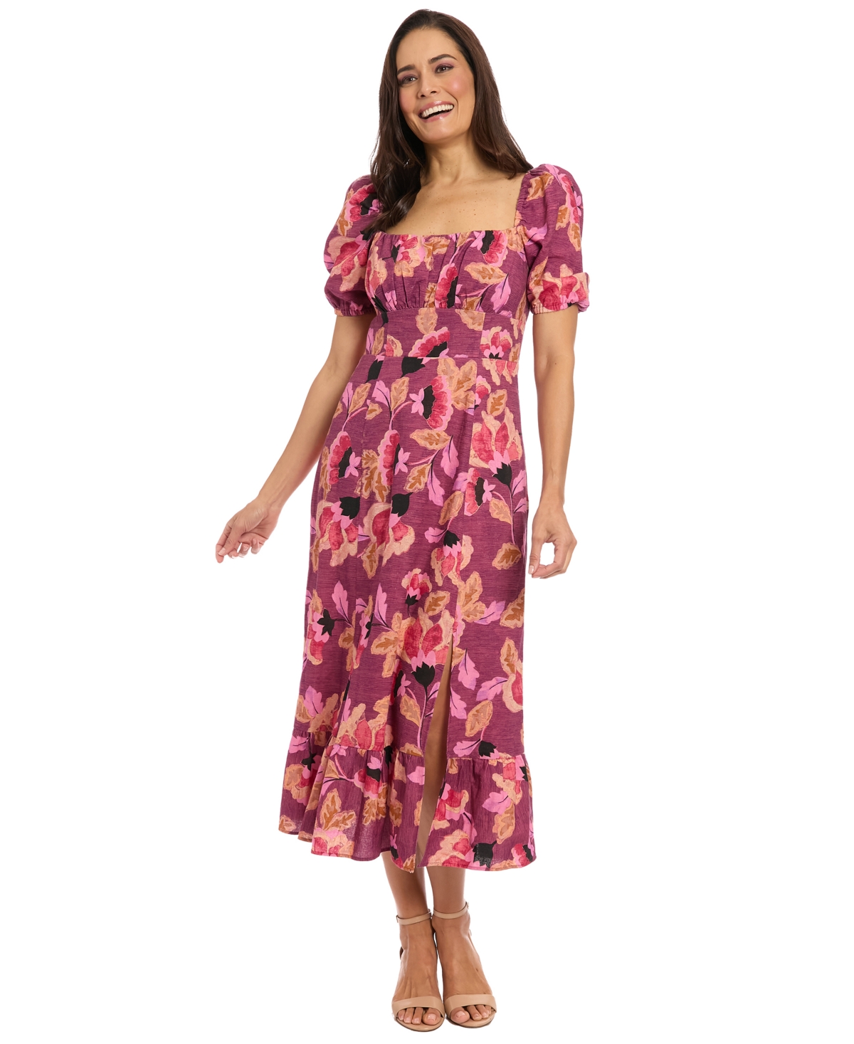 London Times Petites Printed A-line Dress