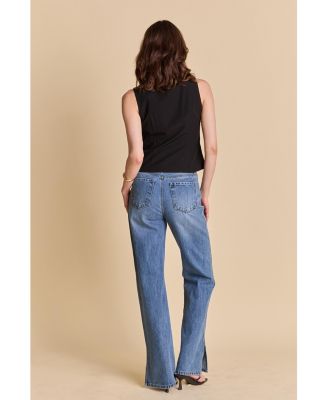 Women's Front Bow Tie Stretch Top