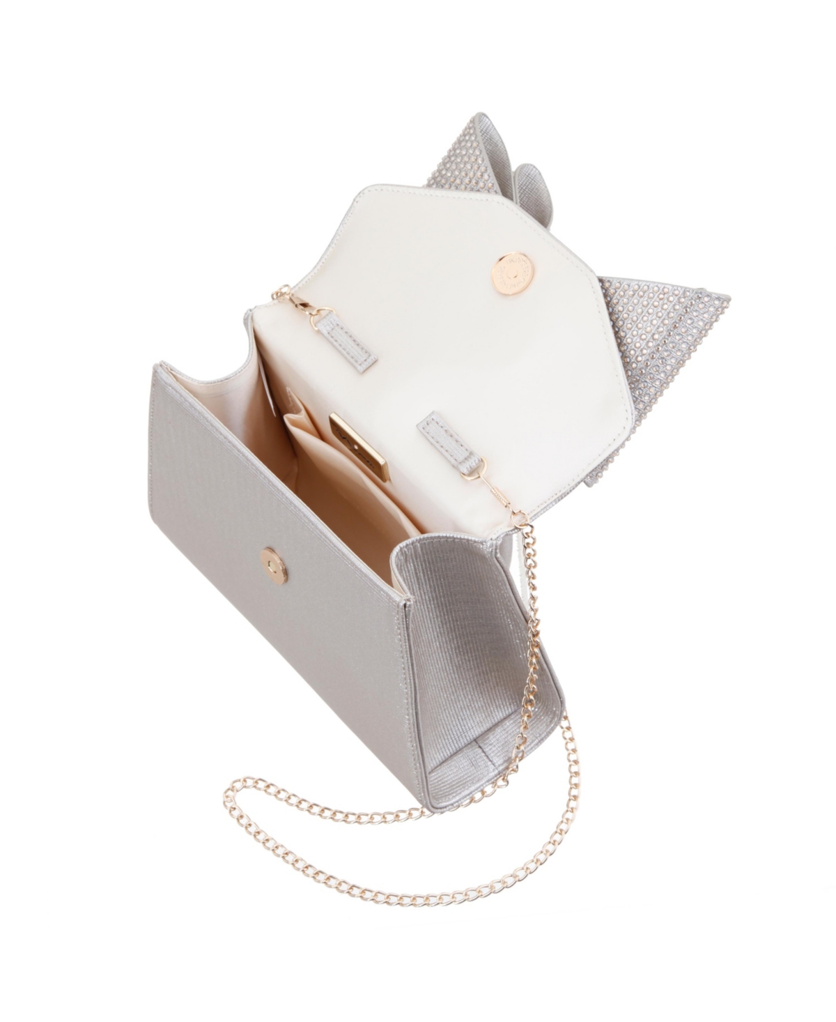 Nina Crystal Double Bow Handheld Satchel Bag