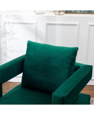 Streamdale Contemporary Upholstered Accent Arm Chair, Green