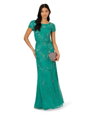 Adrianna Papell - Petite Floral Sequin Gown