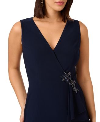 Petite Surplice Mermaid Dress