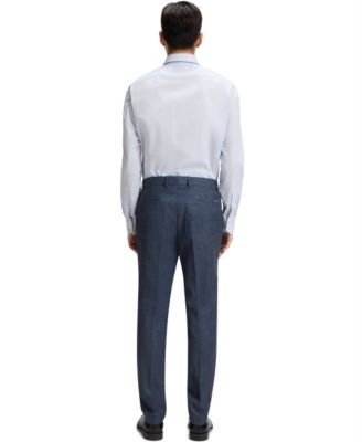 Men's Patterned Stretch Slim-Fit Pants