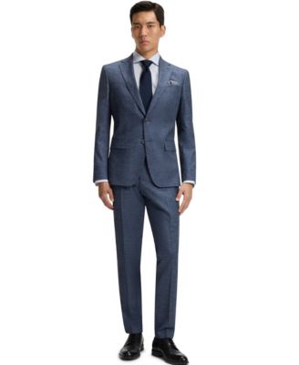 Men's Patterned Stretch Slim-Fit Blazer