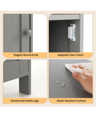 1-Pc Freestanding Floor Storage Cabinet with Adjustable Shelf