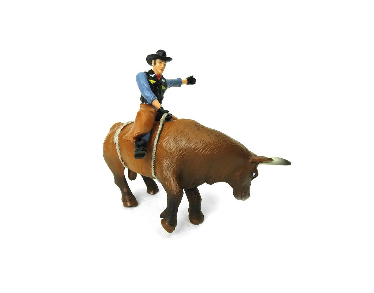 Детские игрушки Little Buster Toys 1/16 Brown Bucking Bull & Rider, 2-Piece Set — фото 2