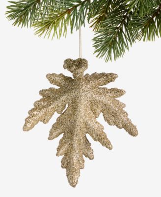 Enchanted Forest Glitter Leaf Ornament, Macy's Exclusive