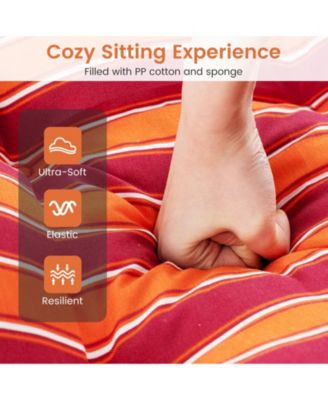 Outdoor Lounge Chaise Cushion with String Ties for Garden Poolside 73'' x 22'' x 4''