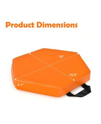 6 Pieces Multifunctional Hexagon Toddler Floor Cushions Classroom Seating with Handles