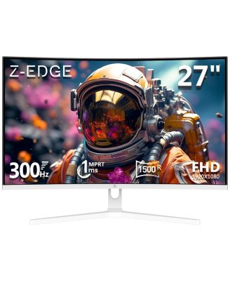 27 inch 1080P Full HD 1920 x 1080 300 Hz 1 ms Curved Gaming Monitor, 16.7 Million Display Colors, FreeSync, Ultra-Slim Beze